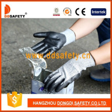 Ddsafety 2018 13G 13G Hppe with Spandex or Nylon Mixed with Black Nitrile Coated Gloves